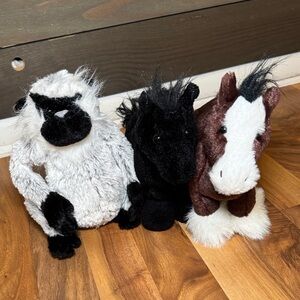 Webkinz ganz Plush Animal Trio - Black, White, and Brown
